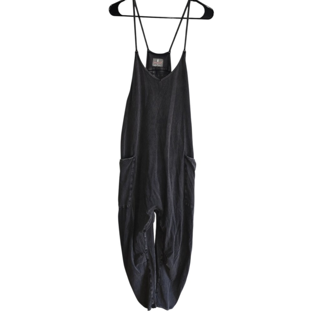 Free People Movement Hor Shot Onies Jumpsuit Black/Gray Oversized Size M - Picture 4 of 8